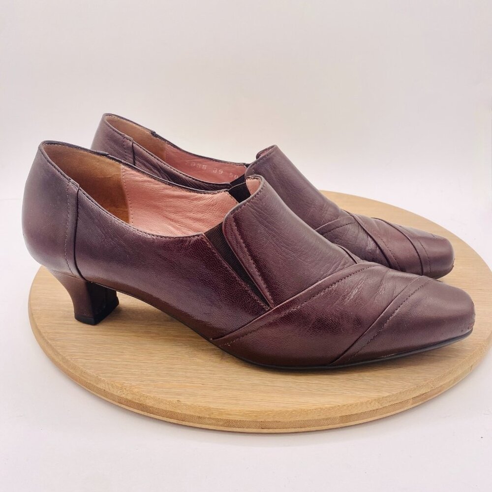 BeautiFeel Heels Womens 8 39 Brown Leather Comfort Pumps